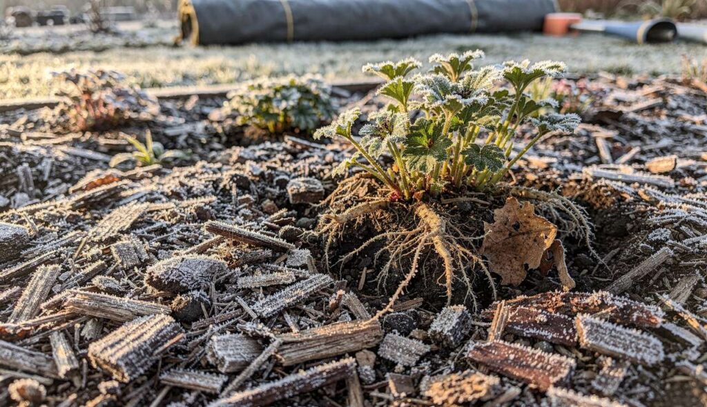 Studie bestätigt: Mulchen schützt Wurzeln besser vor Frost als Vlies