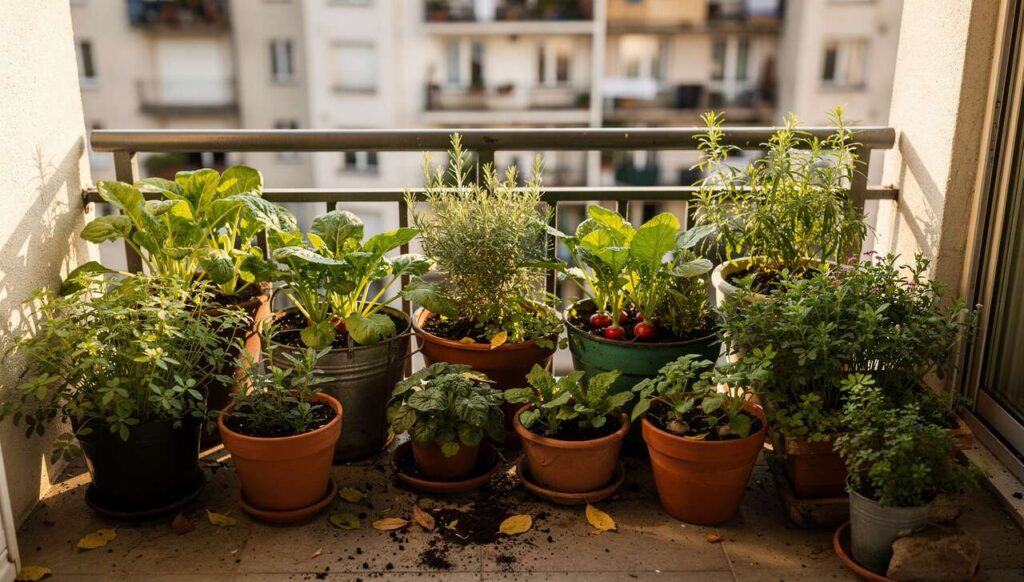 Mein Balkon hat nur 4 Quadratmeter, trotzdem ernte ich seit März Radieschen und Kräuter