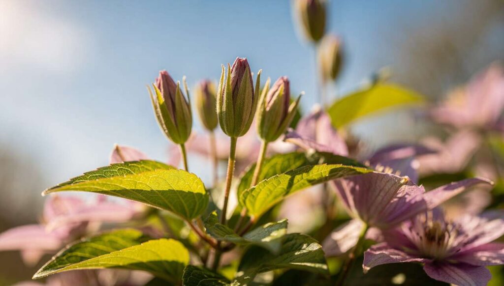 Clematis im Vorfrühling, welche der 3 Schnittgruppen Sie jetzt zurückschneiden müssen